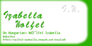 izabella wolfel business card